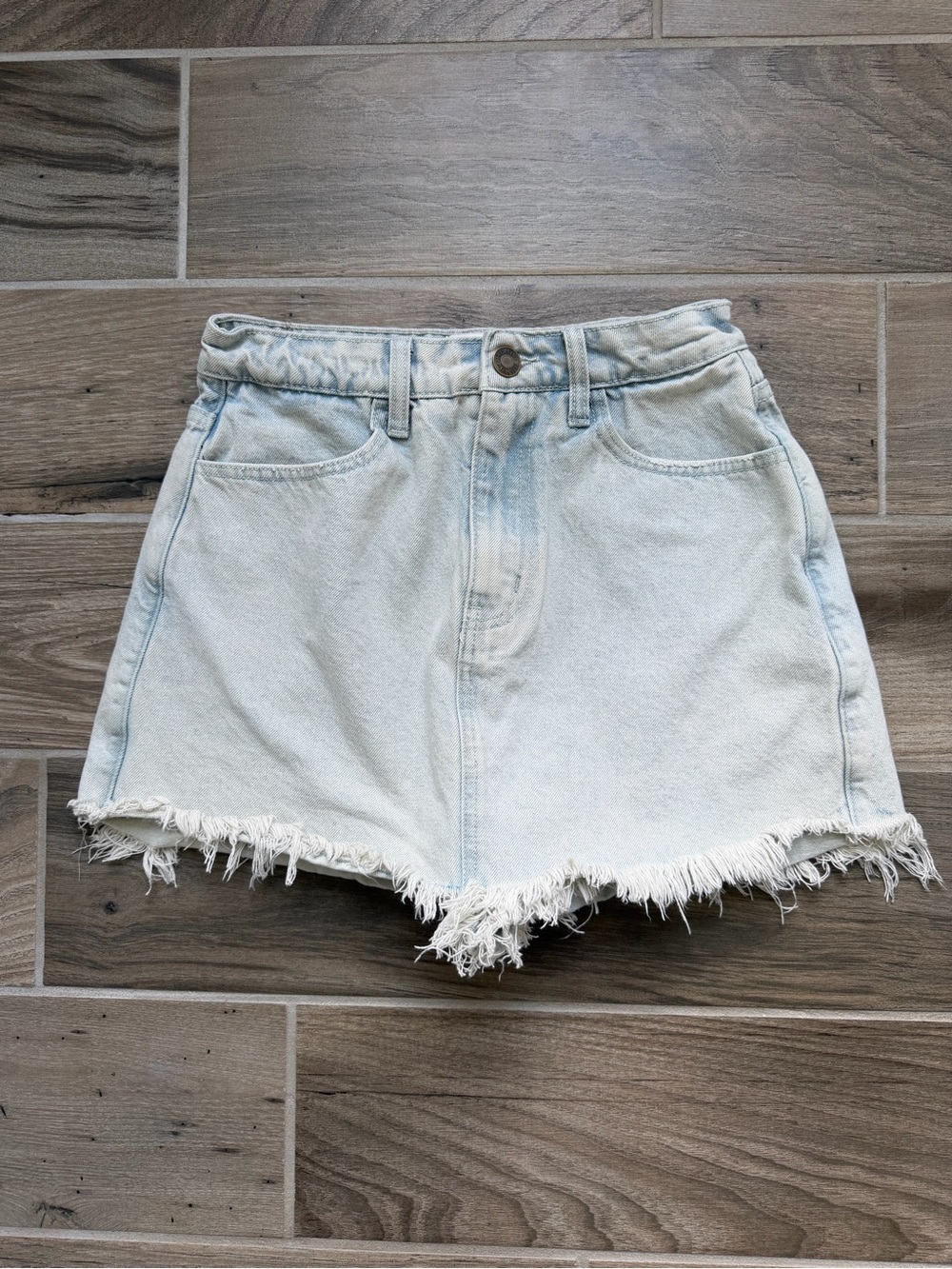 Show Me Your Mumu Statesboro Denim Skort Sky Mist Light Wash Size 26